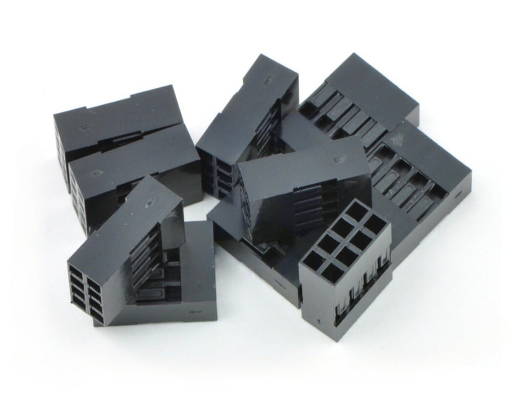 0,1" (2,54 mm) Crimp Connector Hus: 2x4-Pin 10-pak