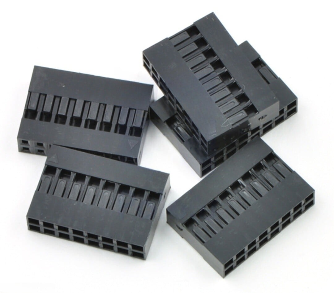 0,1" (2,54 mm) Crimp Connector Hus: 2x8-stifts 5-pak til præcrimede terminaler