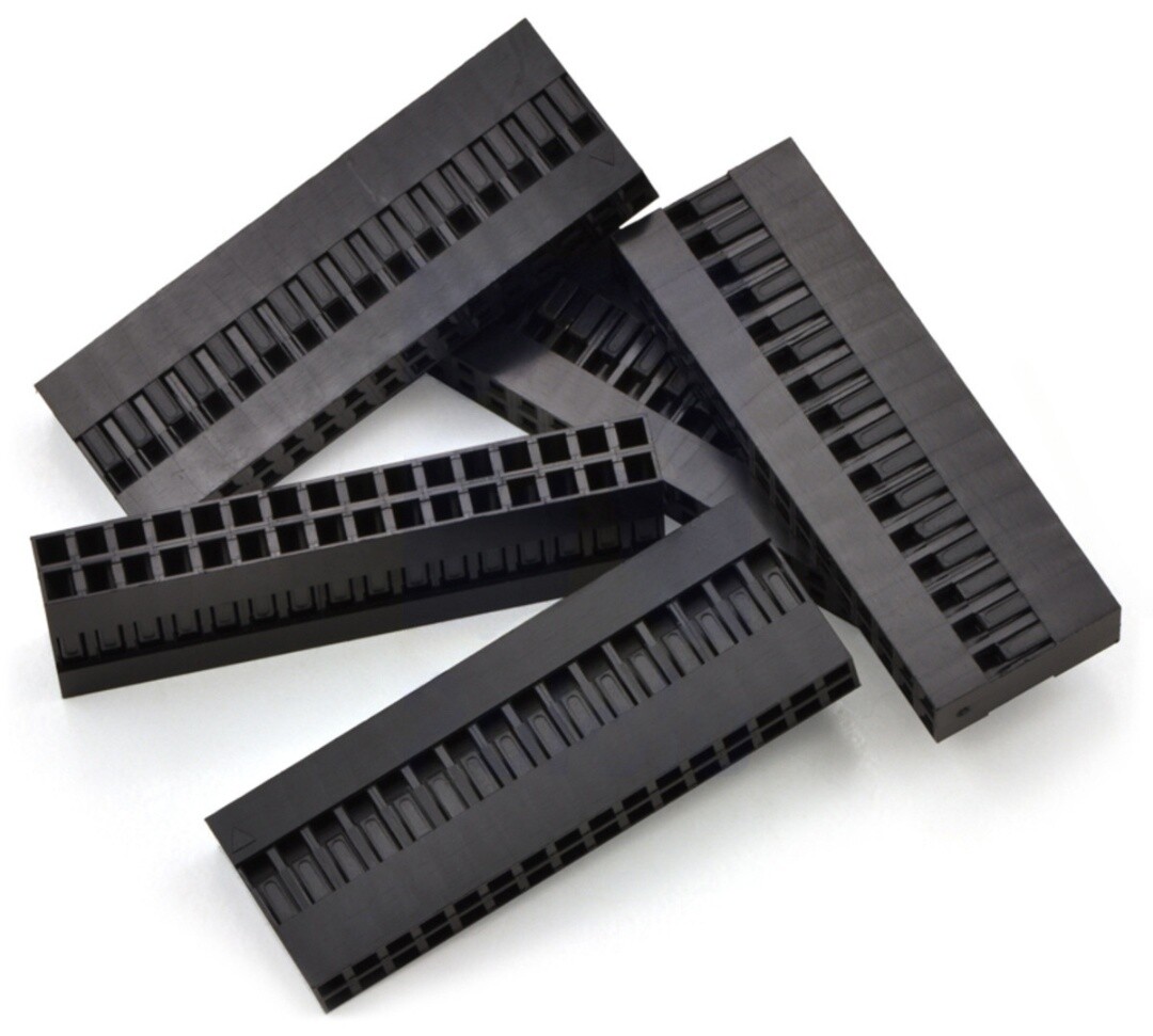 0,1" (2,54 mm) Crimp Connector Hus: 2x16-stifts 5-pak
