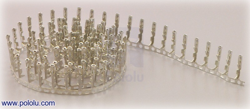 Kvinnlige crimp-stifter til 0,1" hus - 100-pak, Arbejde med led af 22 til 28 AWG