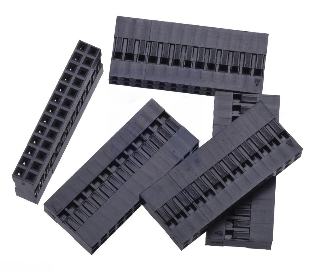Udsalg! 0,1" (2,54 mm) Crimp Connector Hus: 2x13-stifts 5-pak