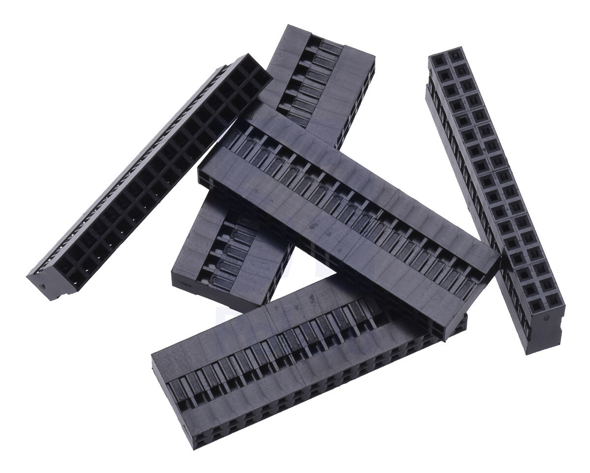 0,1" (2,54 mm) Crimp Connector Hus: 2x17-stifts 5-pak