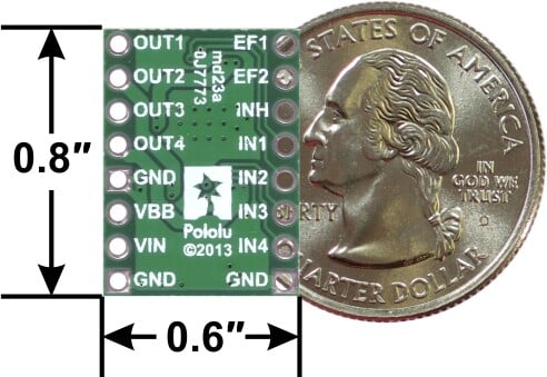 Pololu A4990 Dual Motor Driver Carrier, dual H-bro, 2137