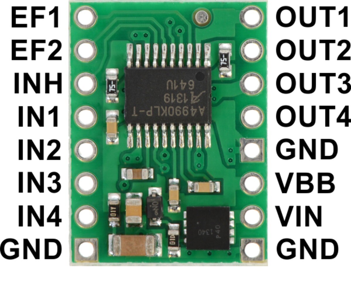 Pololu A4990 Dual Motor Driver Carrier, dual H-bro, 2137
