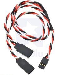 Twistet servo split kabel 3-leder, længde 300mm, hunstik - 2x hanstik