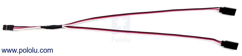 ServoSplitterkabel 3-pol, længde 12" (300 mm), hun - 2x han