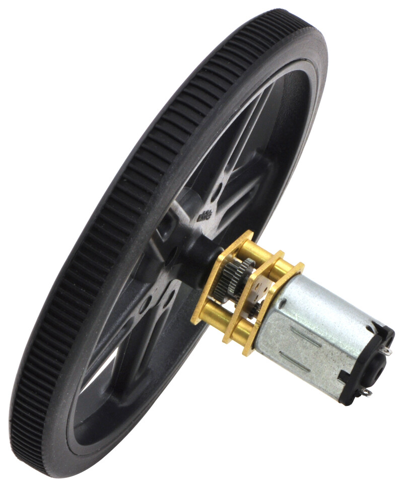 Pololu 298:1 Micro Metal Gearmotor LP 6V med forlænget motorstang 45RPM 2208