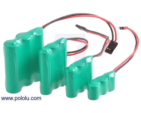 Pololu Genopladeligt NiMH Batteripakke: 3,6 V, 350 mAh, 3x1 2/3-AAA celler, JR Connector 2240