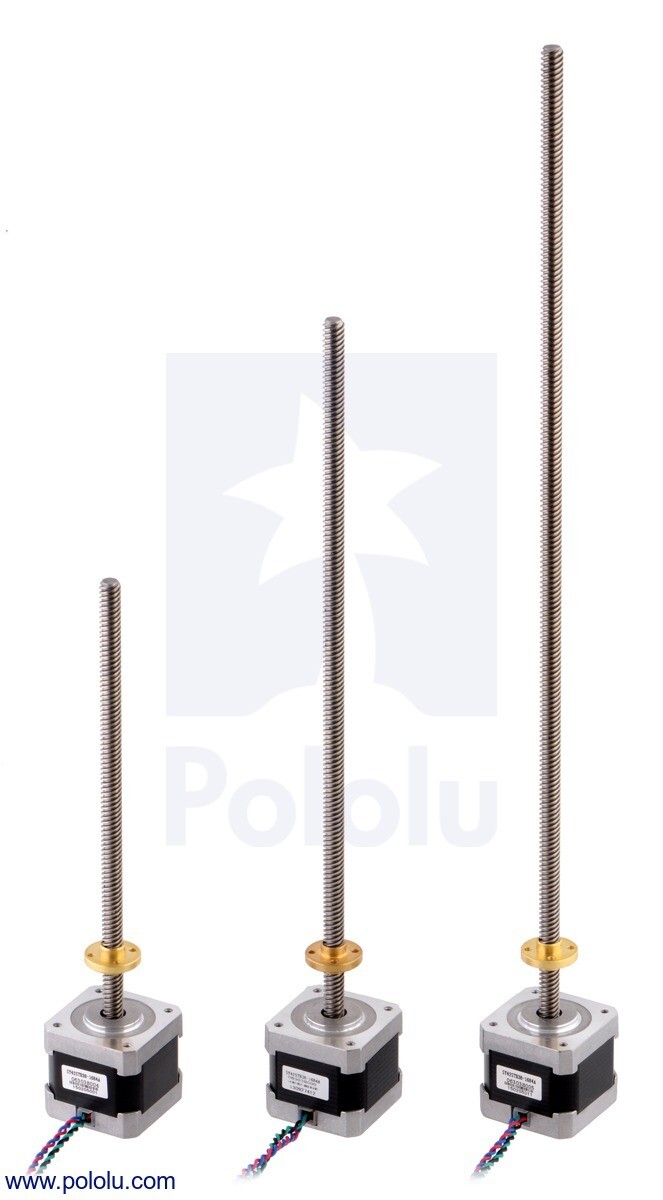 Pololu Stepmotor NEMA 17 28cm Gevindskrue Bi-polær 200 Trin Revision 42x38mm 2.8V 1.7 A Fase 2268