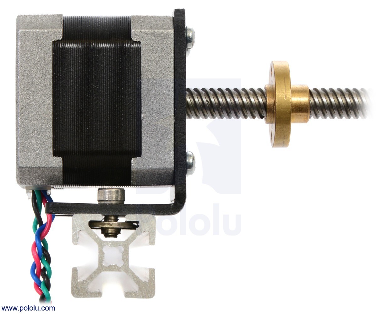 Pololu Stepmotor NEMA 17 28cm Gevindskrue Bi-polær 200 Trin Revision 42x38mm 2.8V 1.7 A Fase 2268