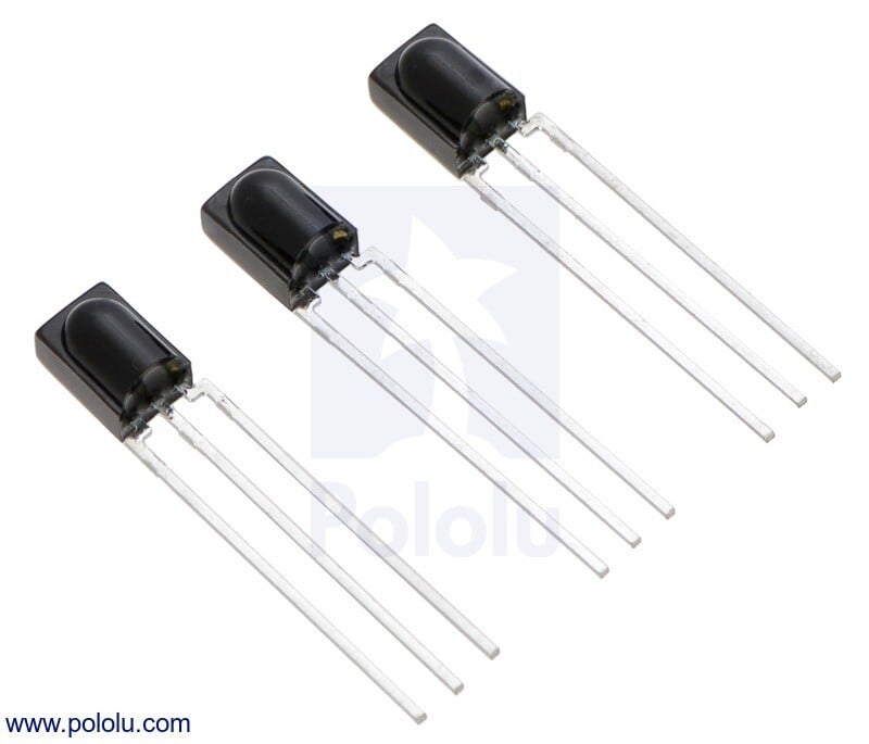 Pololu Vishay TSSP58038 IR-detektormodul, 38 kHz, fast forstærkning (3-pak) 2462