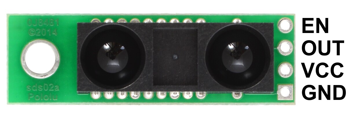Pololu-bærer til Sharp GP2Y0A60SZLF analog afstandssensor, 3V 2477