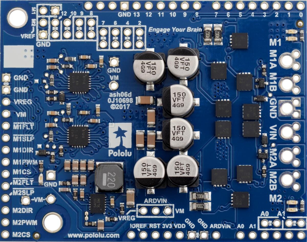 Pololu Dual G2 High-Power Motor Driver 18V18 Shield til Arduino 2515