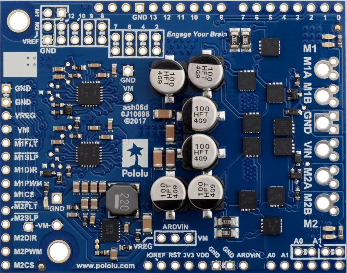 Pololu Dual G2 High-Power Motor Driver 24V14 Shield til Arduino 2516