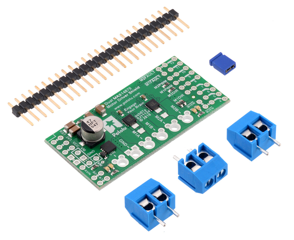 Pololu Dual MAX14870 Motor Driver Shield til Arduino 2519
