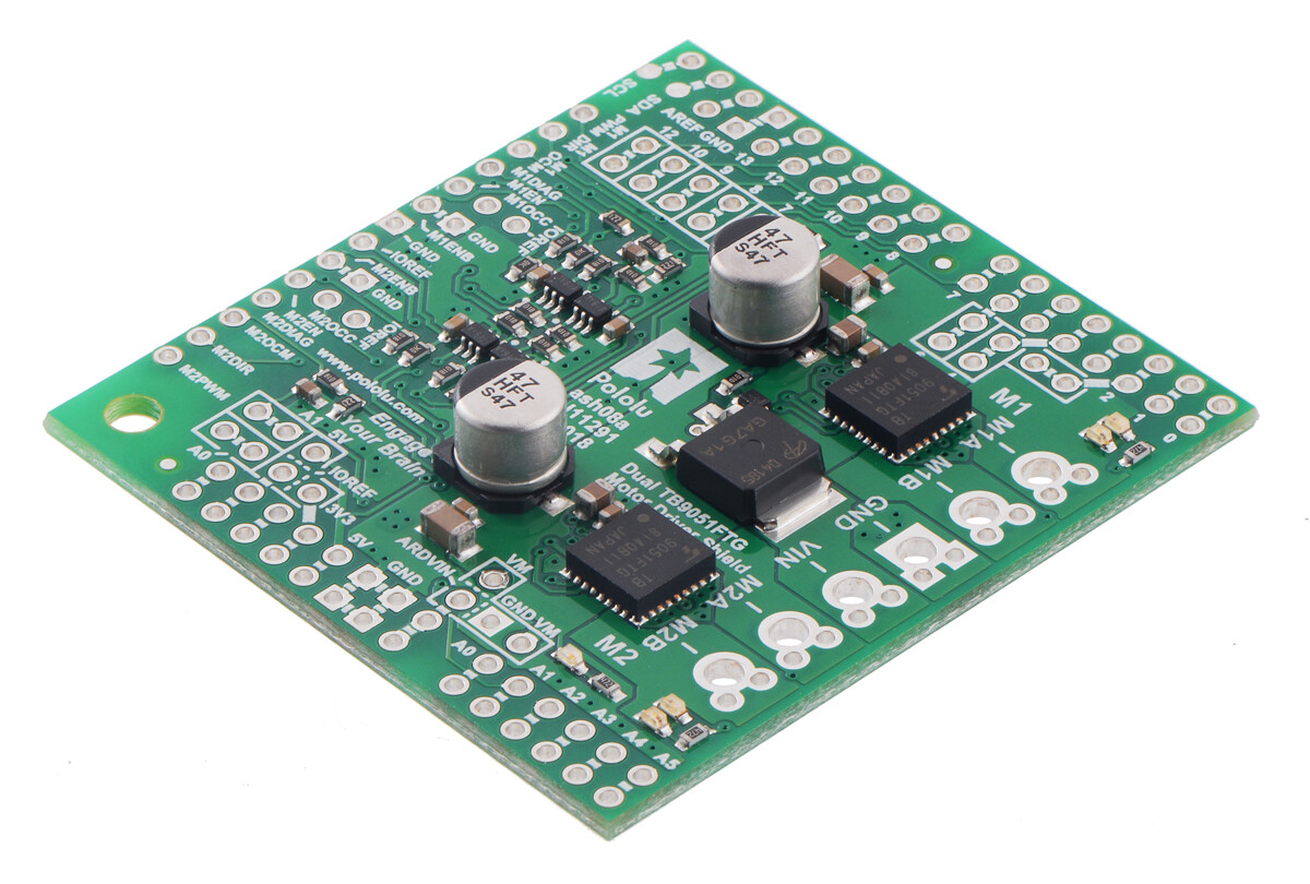 Pololu Dual TB9051FTG Motor Driver Shield til Arduino 2520
