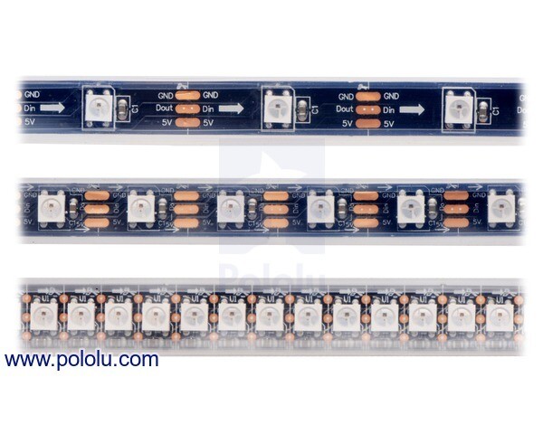 Pololu Adresserbar RGB 30-LED Strip 5V 1m SK6812 LED-stripe