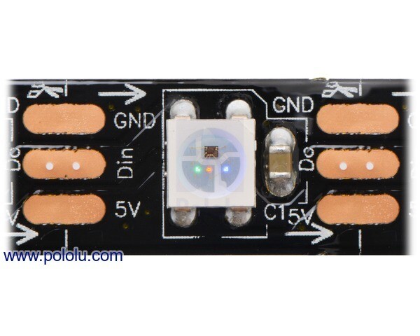 Pololu Adresserbar RGB 30-LED Strip 5V 1m SK6812 LED-stripe