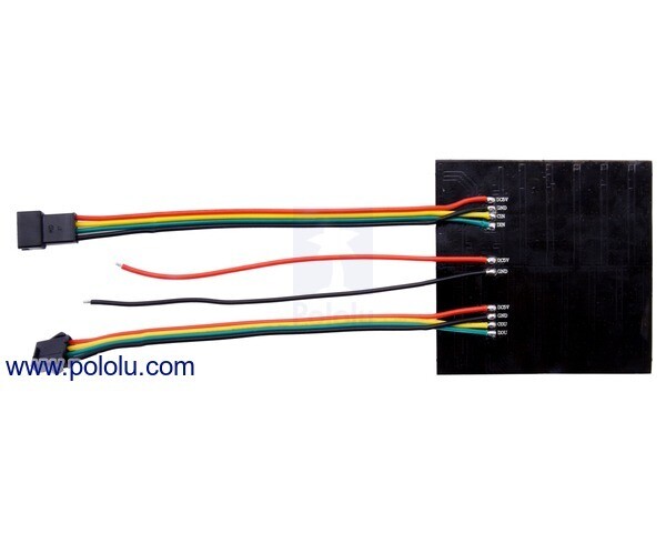 Pololu Adresserbar RGB 8x8-LED Fleksibel panel 5V 10mm Gitter APA102C 2532