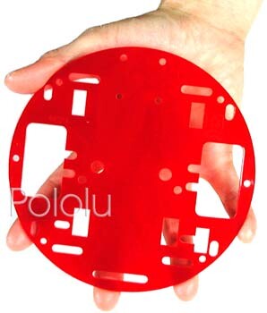 Pololu Robot Chassis RRC01A, solid rød 255