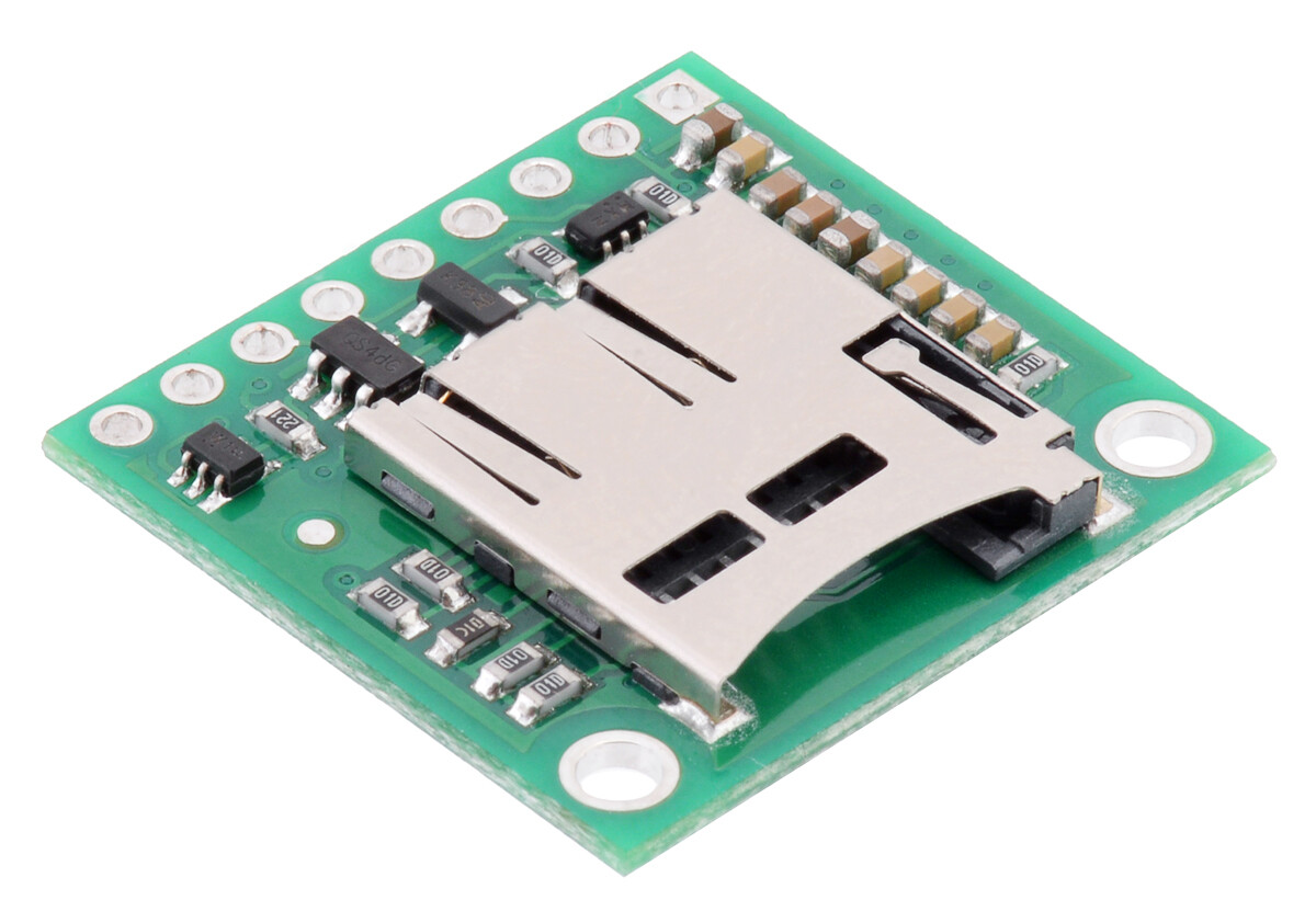 Pololu Breakout-kort til microSD-kort med 3,3 V regulator og niveauomformere 2587