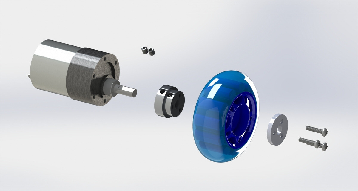 Pololu Aluminium hjuladapter til 6 mm aksel, 37D gearmotorer, artikelnummer 2674