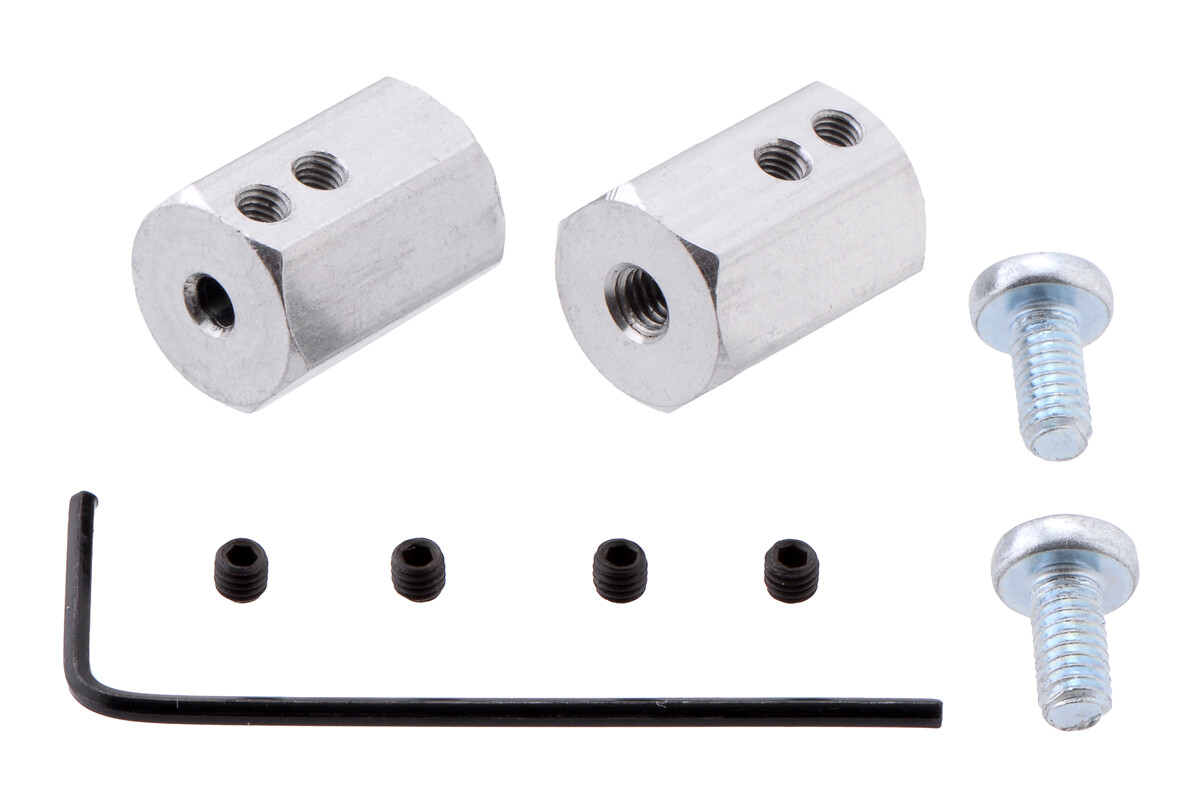 Pololu 12 mm sekskantet hjuladapter til 3 mm aksel (2-pak) 2682