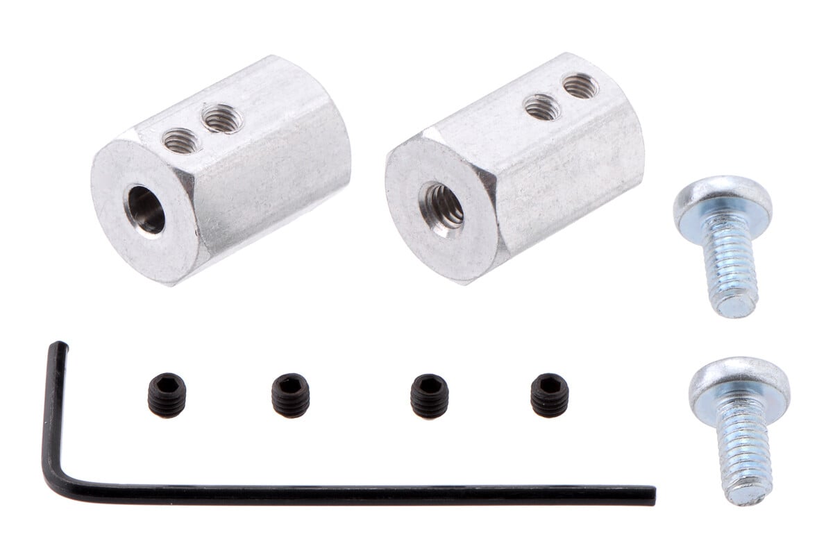Pololu 12mm sekskantet hjuladapter til 4mm aksel (2-pak) 2684