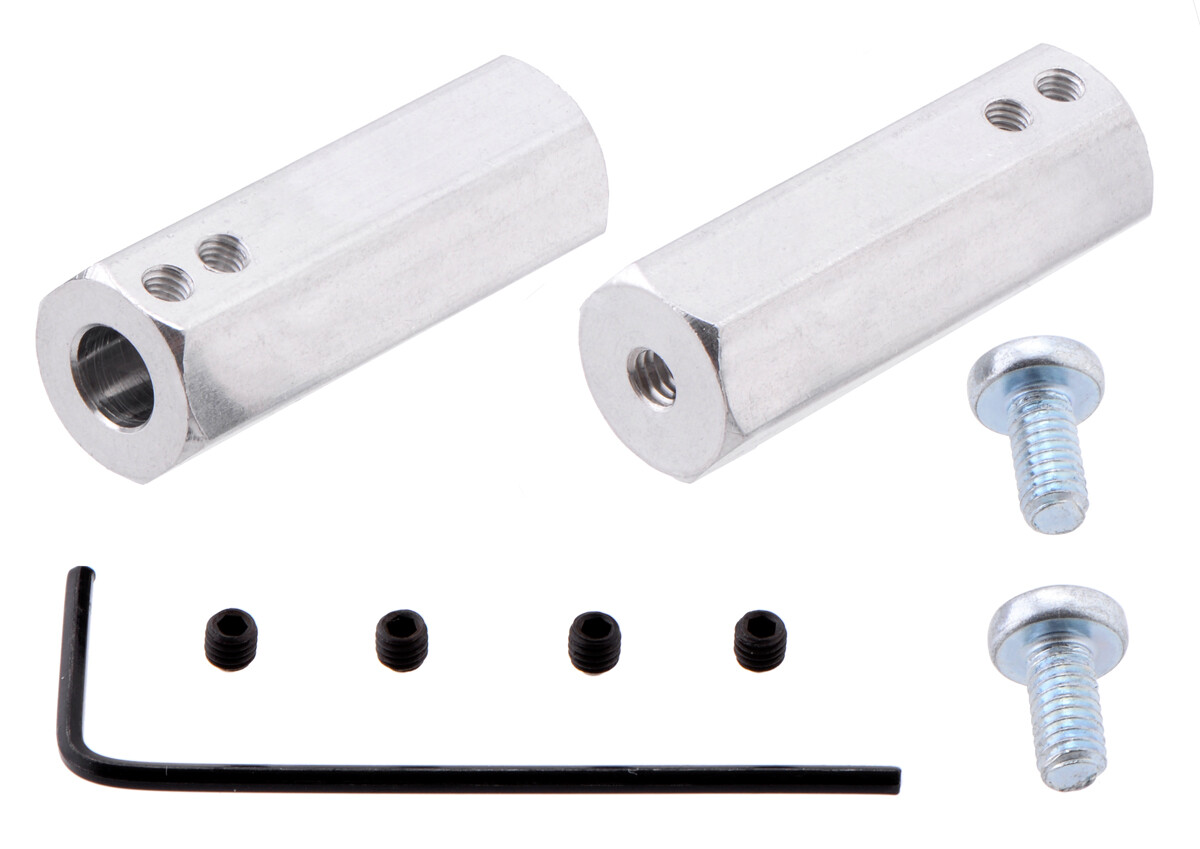 Pololu 12 mm sekskantet hjuladapter til 6 mm aksel, forlænget (2-pak) 2687