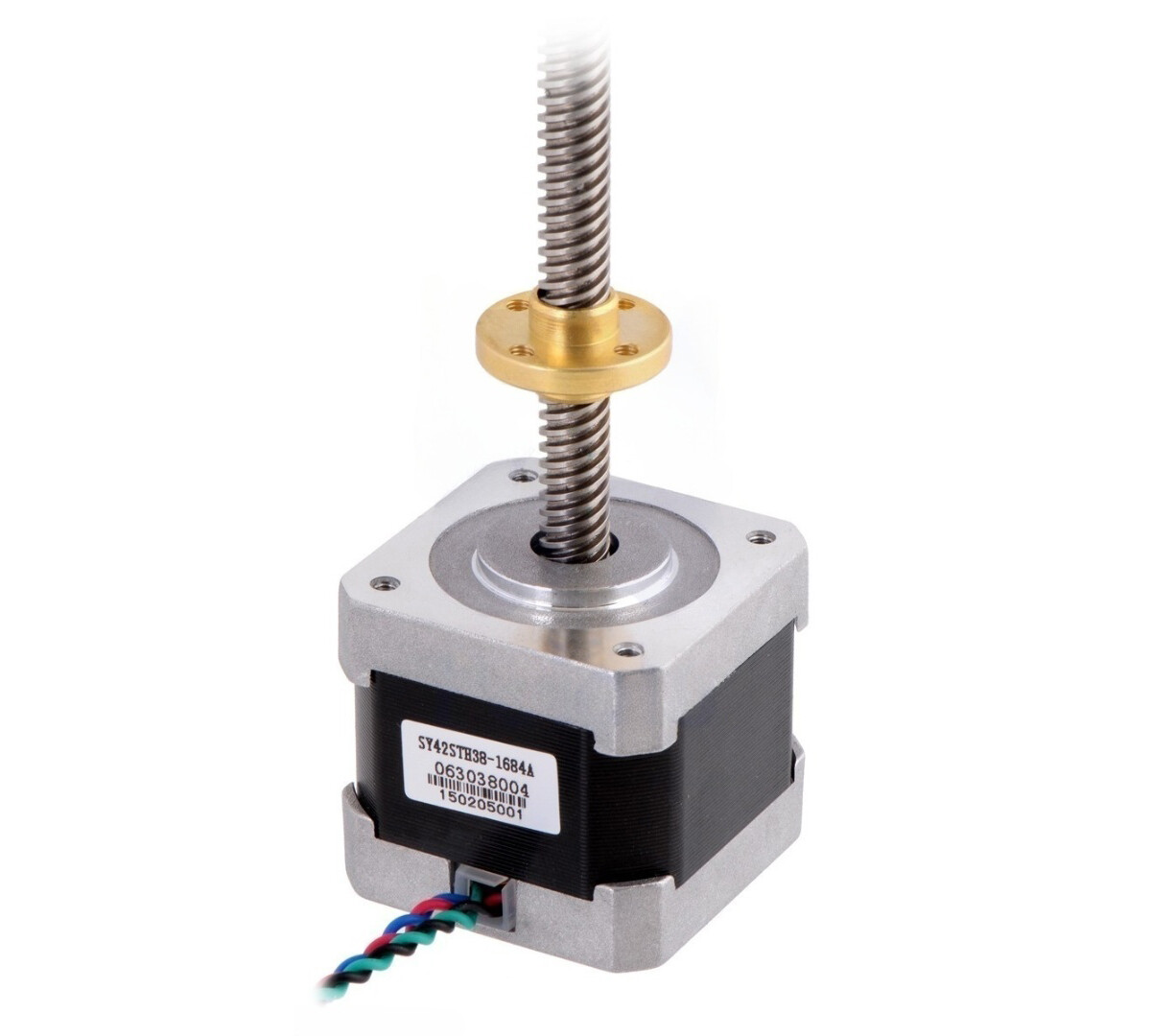 Pololu Stepmotor med 18 cm gevind, bipolar, 200 trin, revision 42x38 mm, 2.8 V, 1.7 A, fase 2689