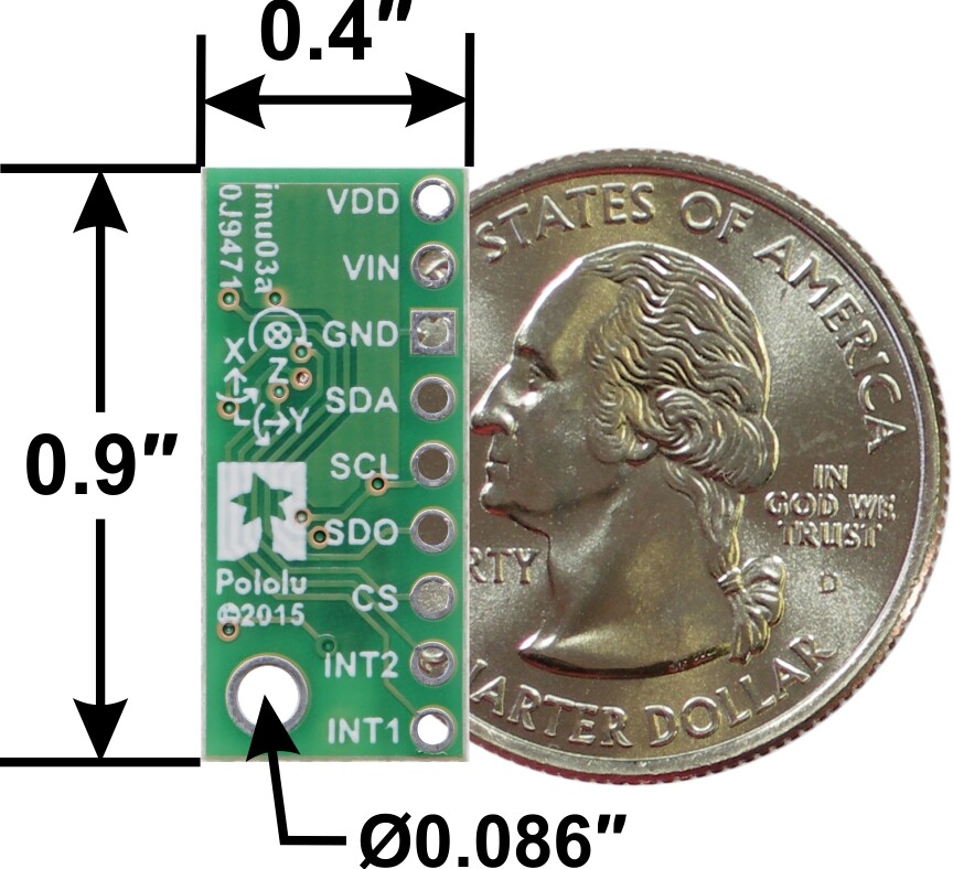 Pololu LSM6DS33 3D-akselrometer og gyroskop bærer med spændingsregulator 2736