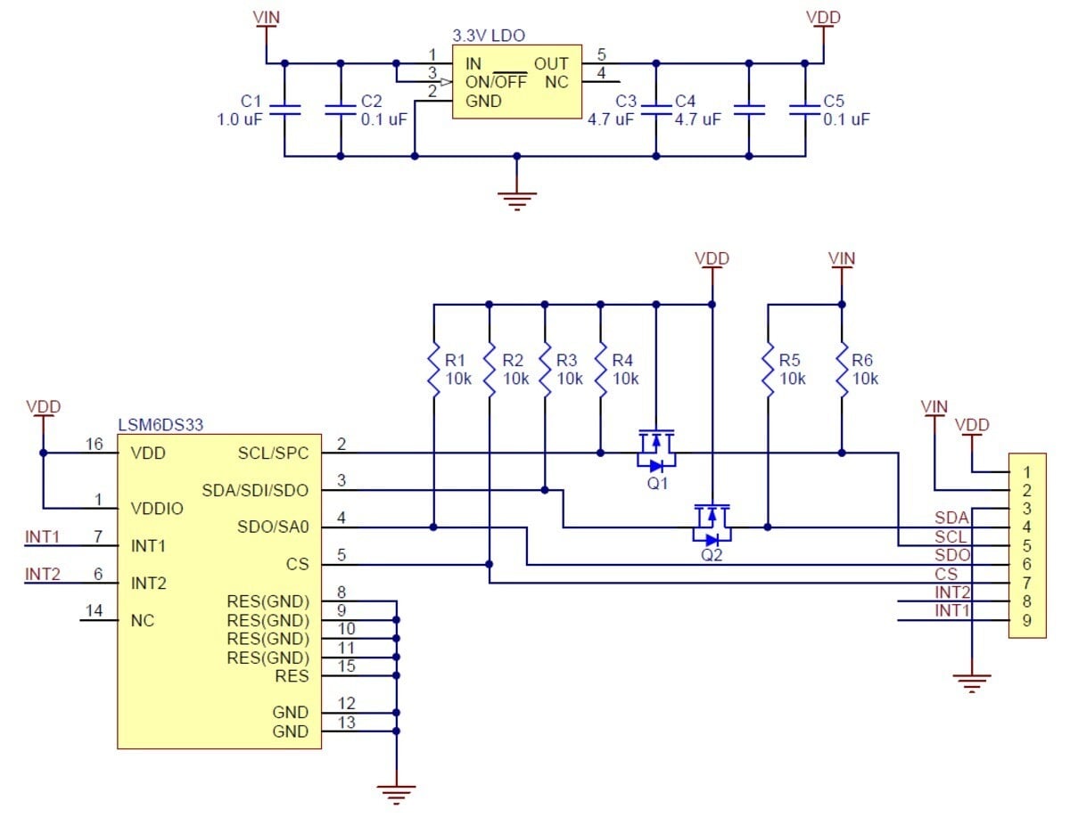 Pololu LSM6DS33 3D-akselrometer og gyroskop bærer med spændingsregulator 2736