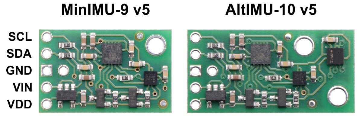 Pololu MinIMU-9 v5 Gyroskop, accelerometer og kompas (LSM6DS33 og LIS3MDL bærer) 2738