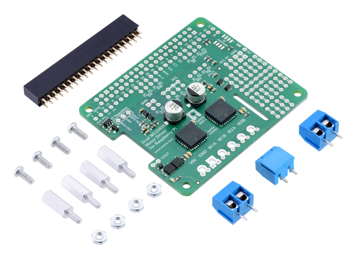 Pololu Dual MC33926 Motorstyring for Raspberry Pi (Delmængde) 2755