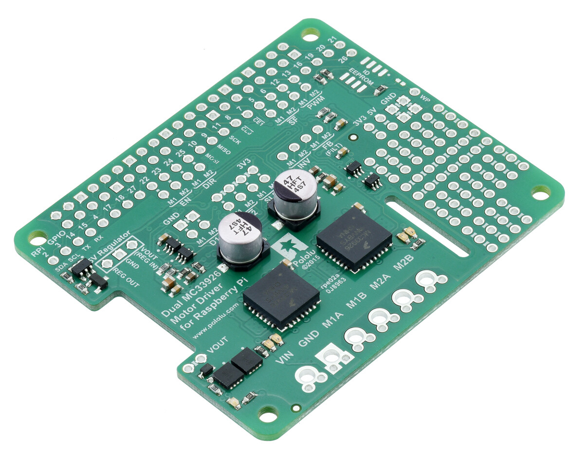 Pololu Dual MC33926 Motorstyring for Raspberry Pi (Delmængde) 2755