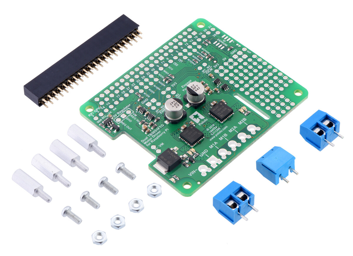 Pololu Dual TB9051FTG Motor Driver til Raspberry Pi (Delvist sæt) 2761