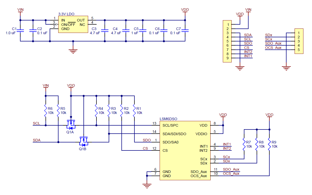 Pololu LSM6DSO 3D-akselrometer og gyroskop bærer med spændingsregulator 2798