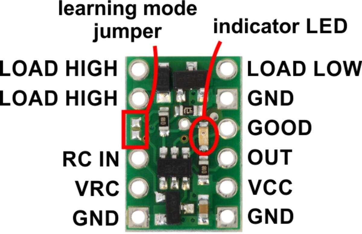 Pololu RC-kontakt med lille lavside MOSFET 2802