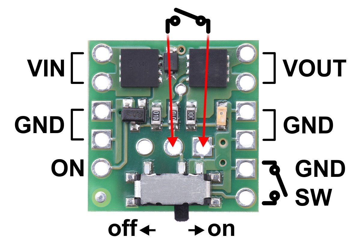Pololu Mini MOSFET Skiftkontakt med omvendt spændingsbeskyttelse, SV 2811