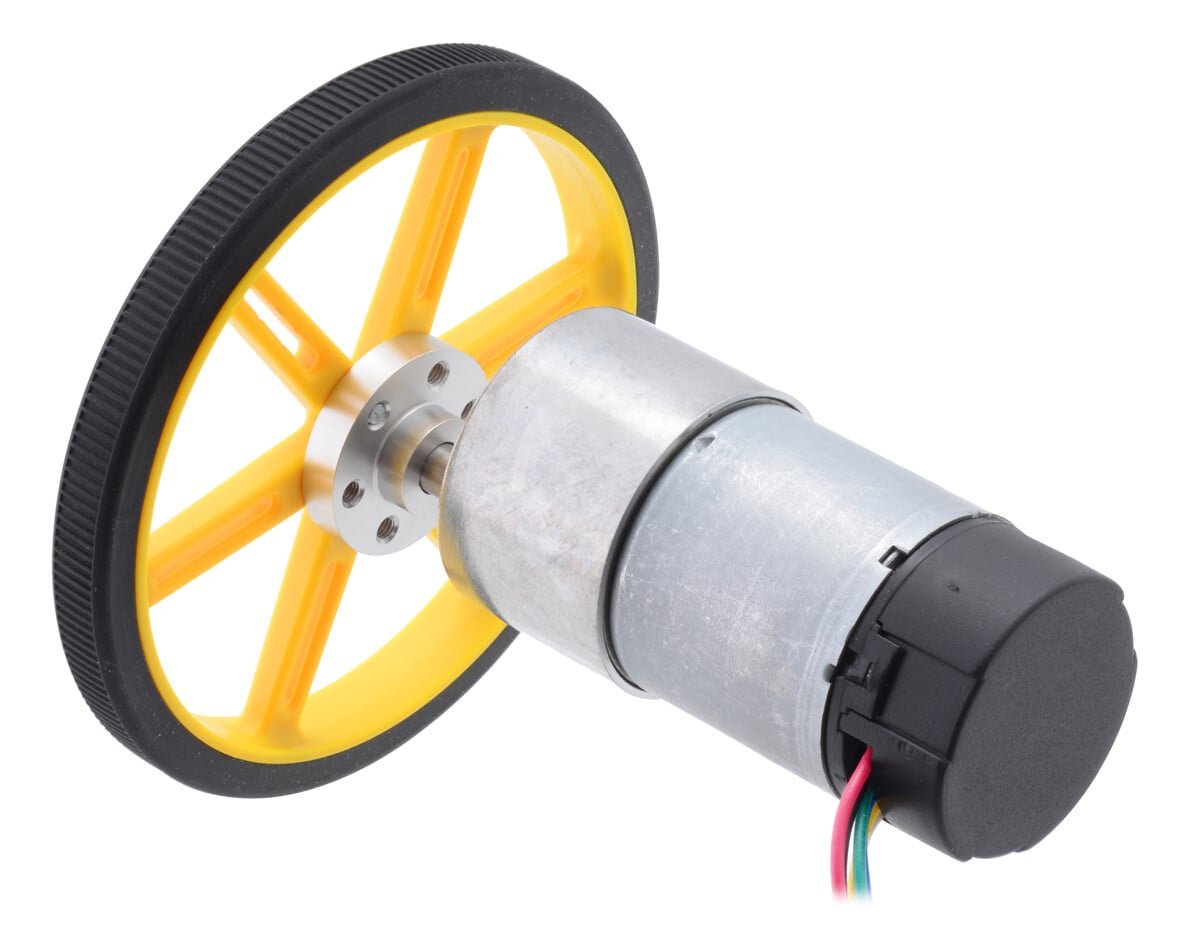 Pololu 150:1 Metal Gearmotor 37Dx73L mm med 64 CPR Encoder (Helikal tandhjul) 2828