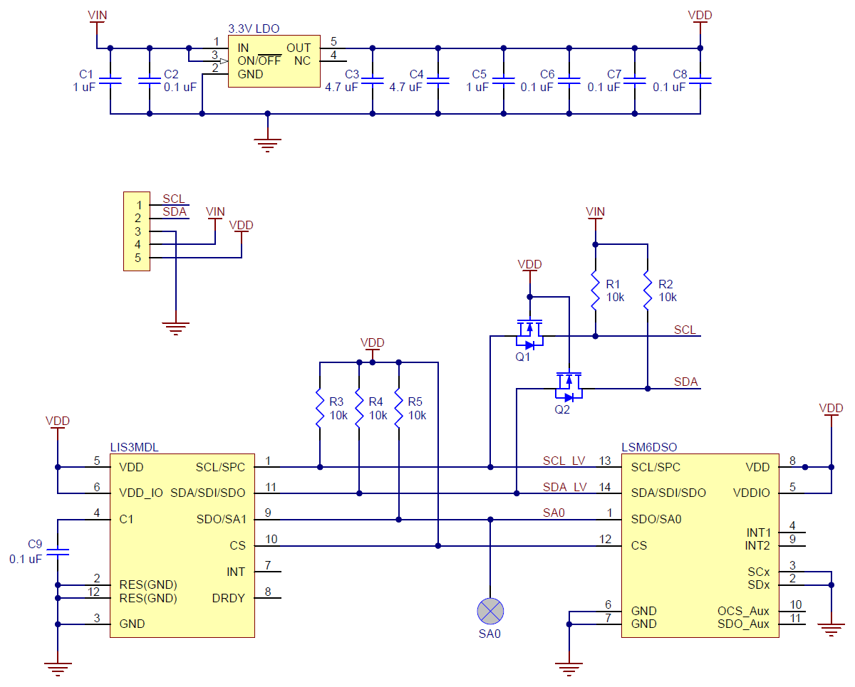 Pololu MinIMU-9 v6 Gyroskop, accelerometer og kompas (LSM6DSO og LIS3MDL bærer) 2862