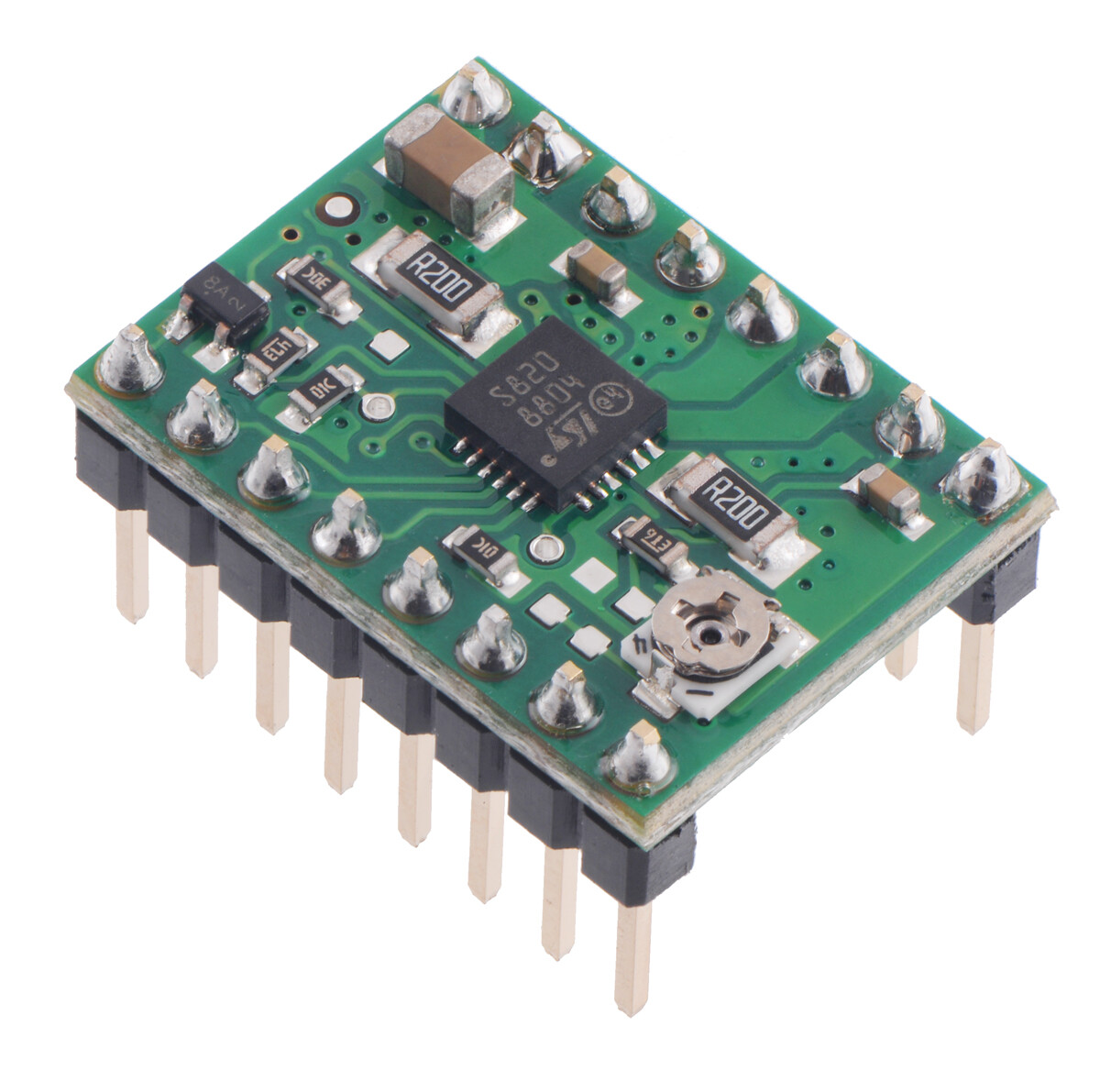 Pololu STSPIN820 Stepmotor Driver Carrier (Kontakter loddet) 2879