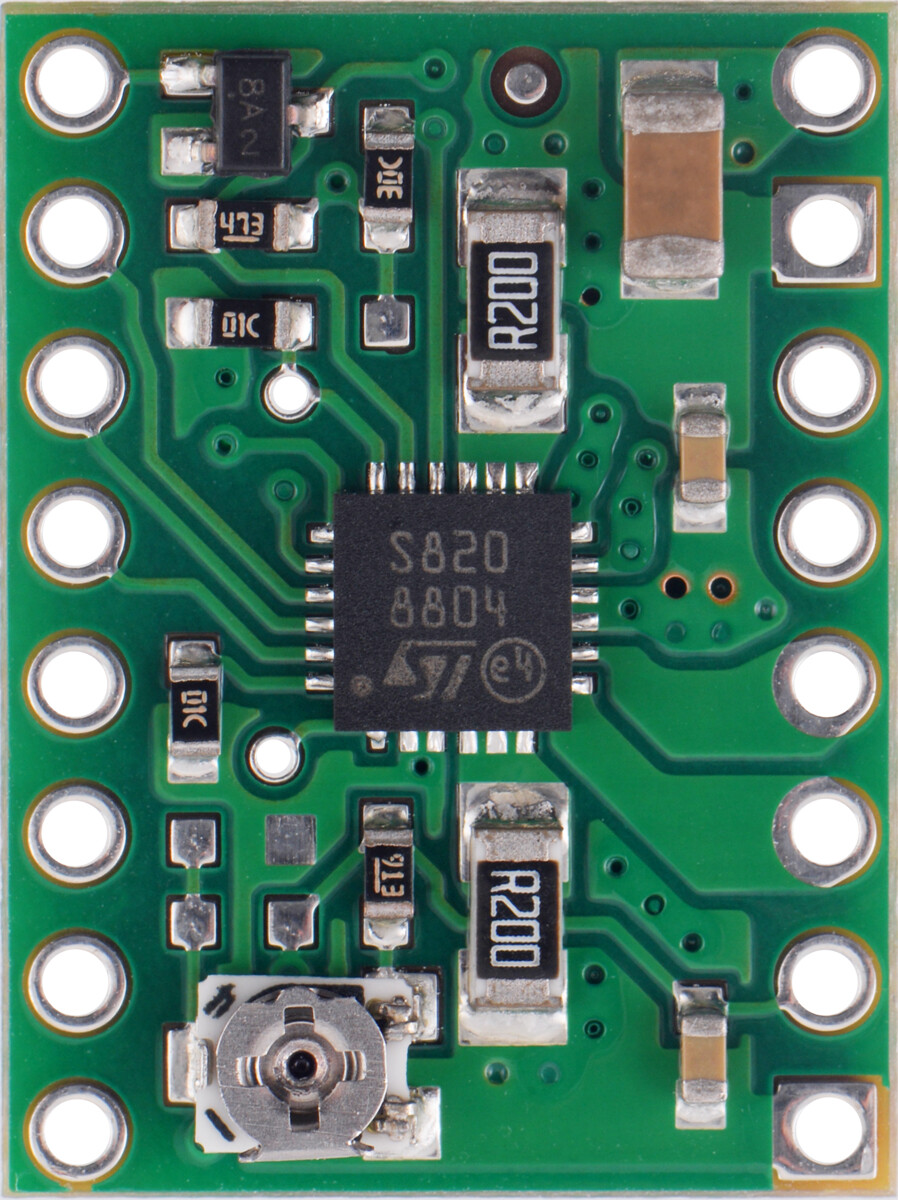 Pololu STSPIN820 Stepmotor Driver Carrier (Kontakter loddet) 2879