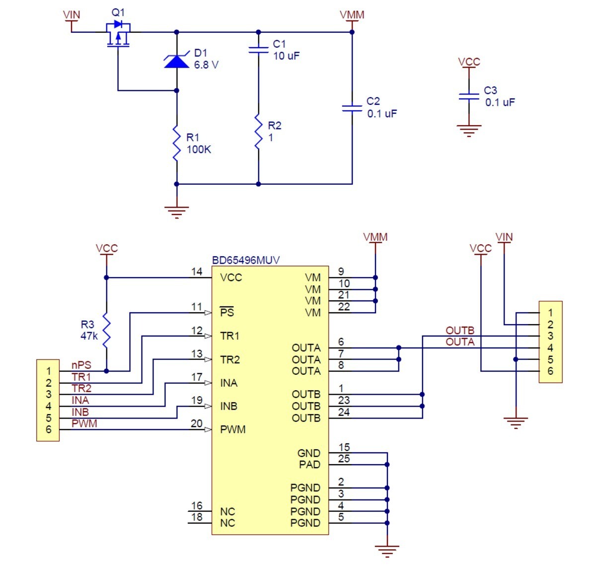 Pololu BD65496MUV Single Brushed DC Motor Driver Carrier 2960