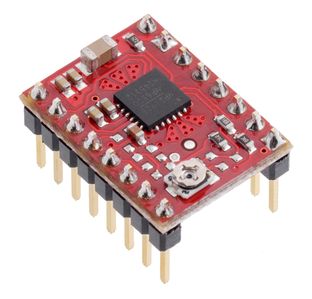 Pololu MP6500 Trinmotor Driver Carrier, Potentiometer Strømkontrol (Header Pins Solderet) 2967