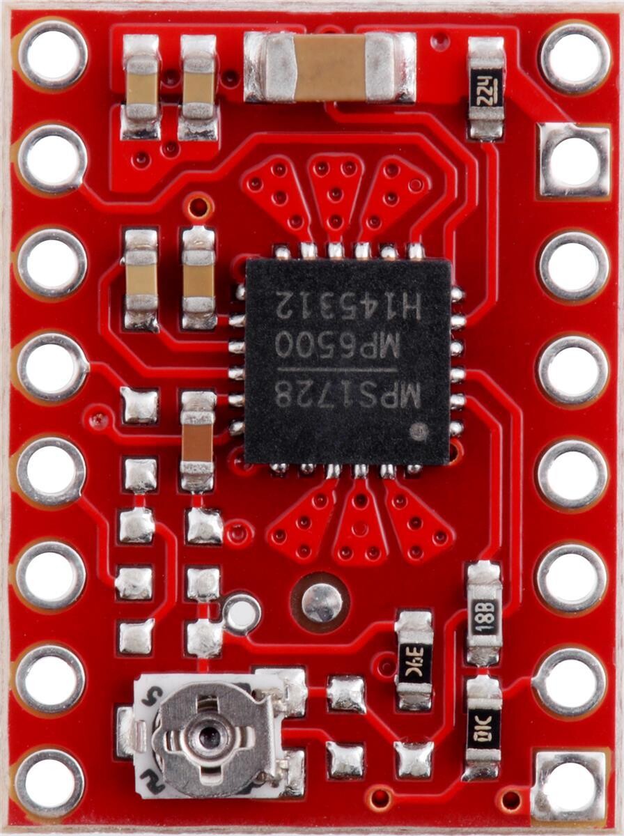 Pololu MP6500 Trinmotor Driver Carrier, Potentiometer Strømkontrol (Header Pins Solderet) 2967