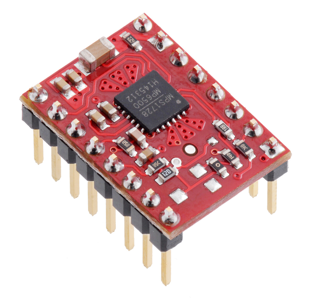 Pololu MP6500 Trinmotor Driver Carrier, Digital strømstyring (Header pins loddet) 2969