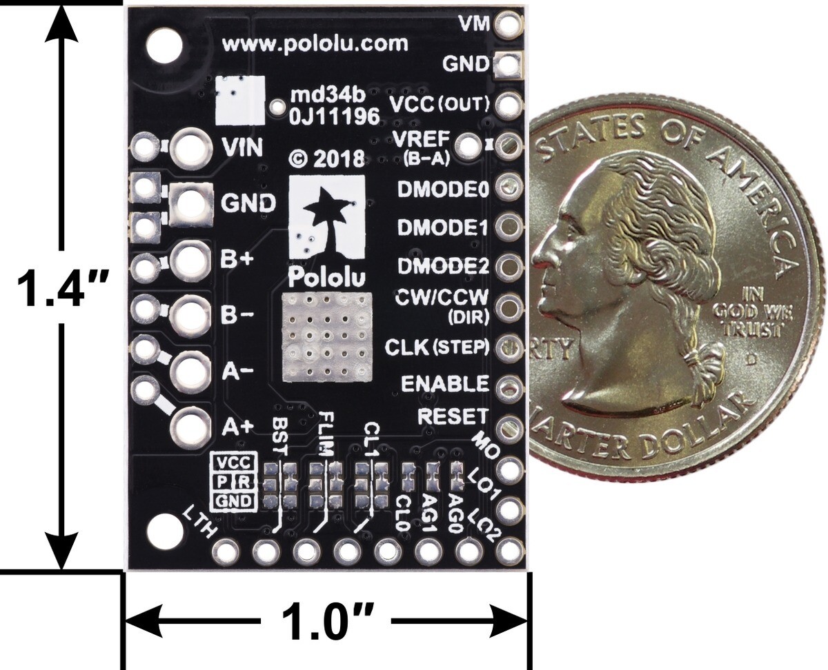Pololu TB67S249FTG Stepmotor Driver Carrier 10V-47V 2973