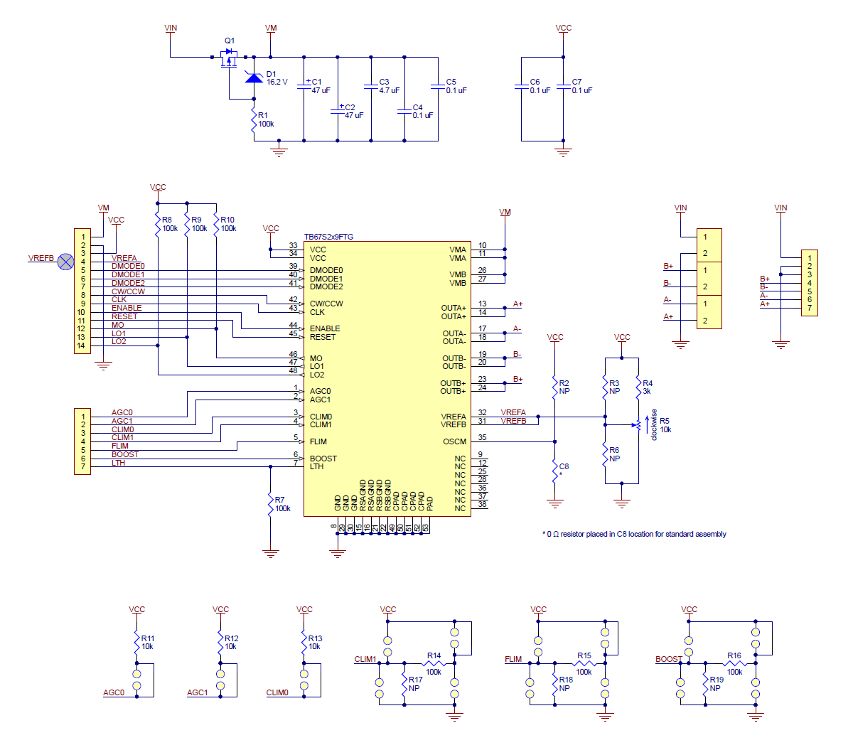 Pololu TB67S279FTG Stepmotor Driver Carrier 10V-47V 2974