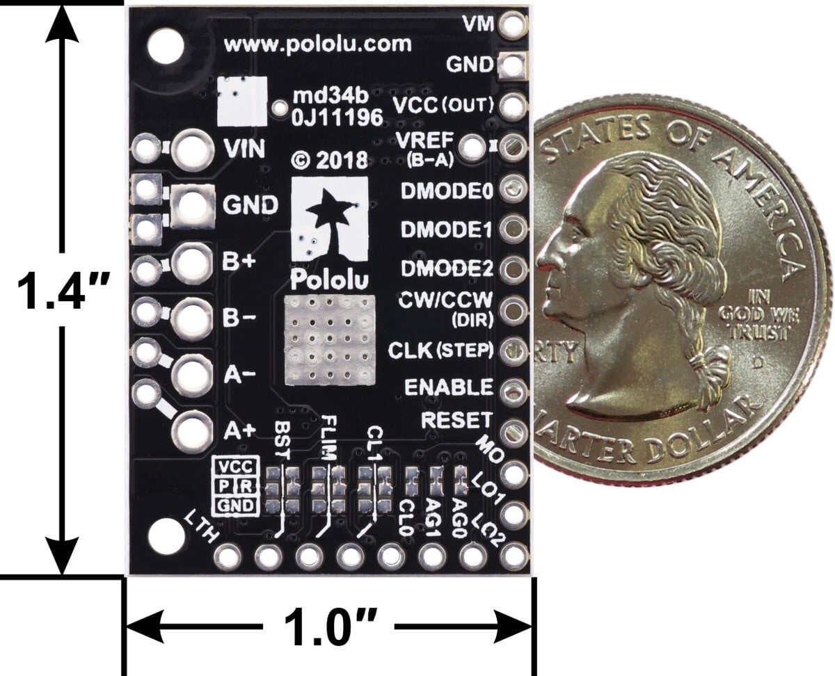 Pololu TB67S279FTG Stepmotor Driver Carrier 10V-47V 2974